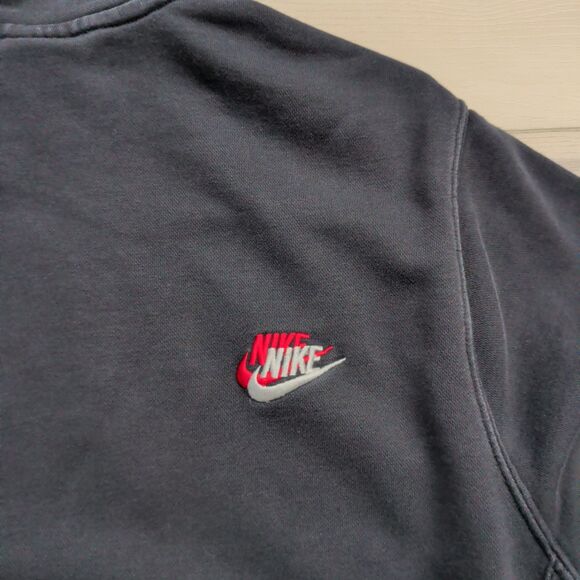 Nike Sportswear French Terry Pullover Hoodie Mens Medium Black DD4666-010 - Picture 7 of 12